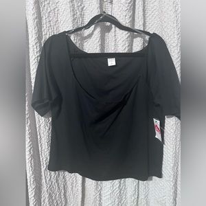 Melrose and Market Baby Scoop Neck Crop T-Shirt